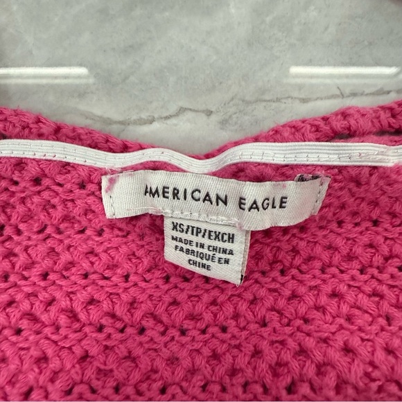 Women’s American Eagle Crochet Tie Front Cami Crop Tank Top Boho Festival XS - Picture 10 of 16